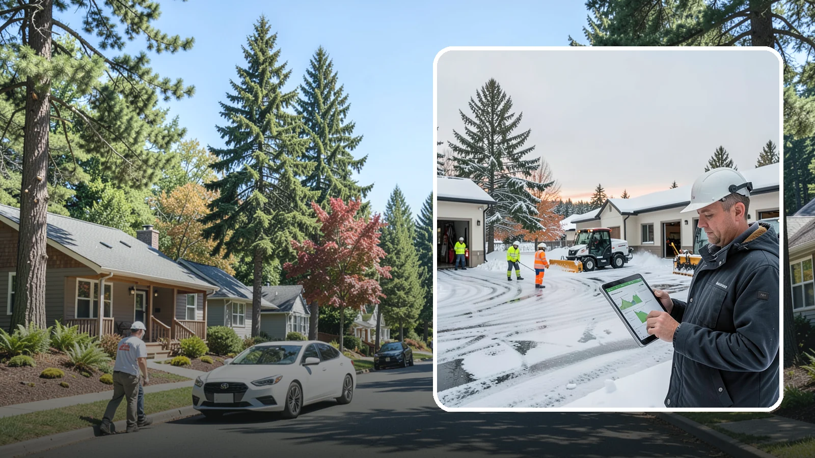 Early Morning Snow Removal in Orting, Pierce County, WA - Pre-dawn service that clears overnight accumulation and refreeze just ahead of your opening rush.