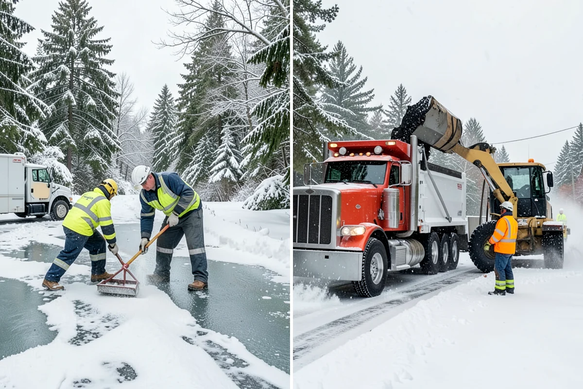 Early Morning Snow Removal in Pacific, King County, WA - We set a clearing target keyed to your opening hour