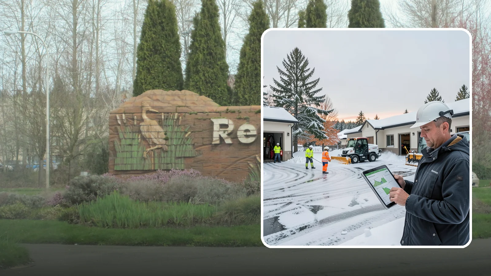 Early Morning Snow Removal in Renton, King County, WA - Pre-dawn service that clears overnight accumulation and refreeze just ahead of your opening rush.