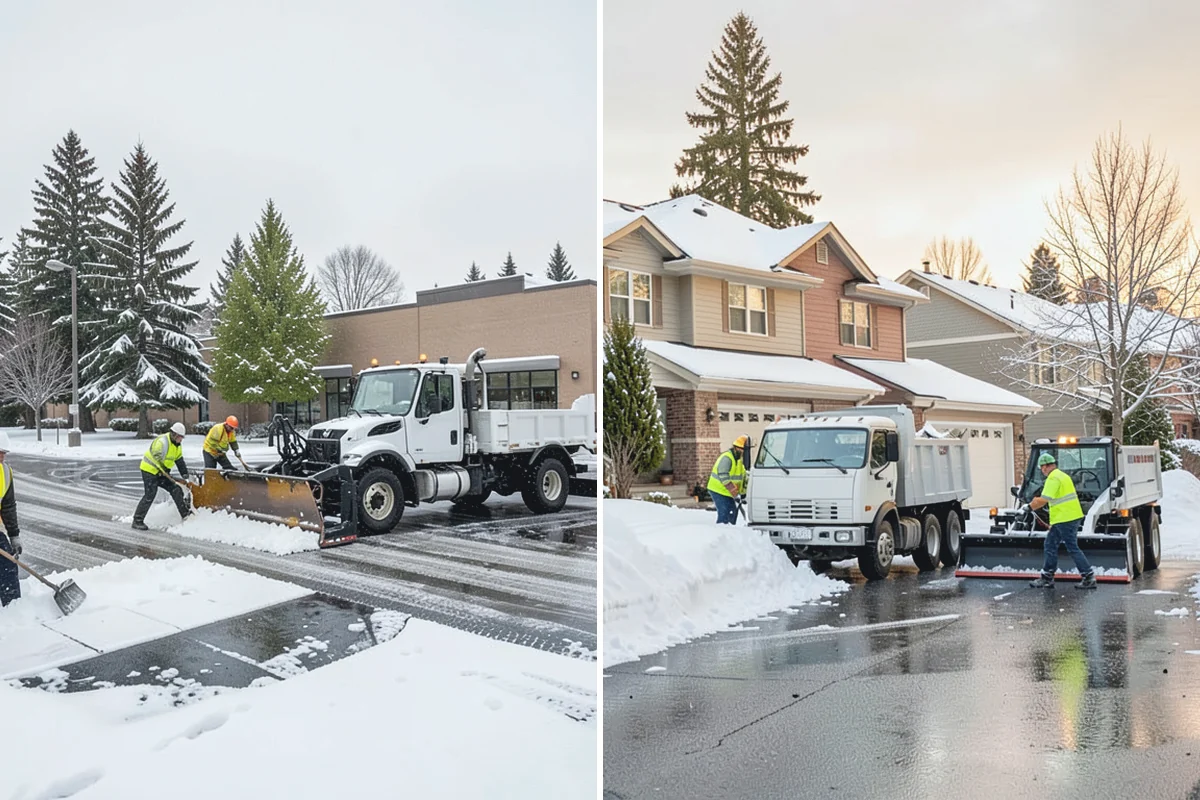Early Morning Snow Removal in Renton, King County, WA - We set a clearing target keyed to your opening hour
