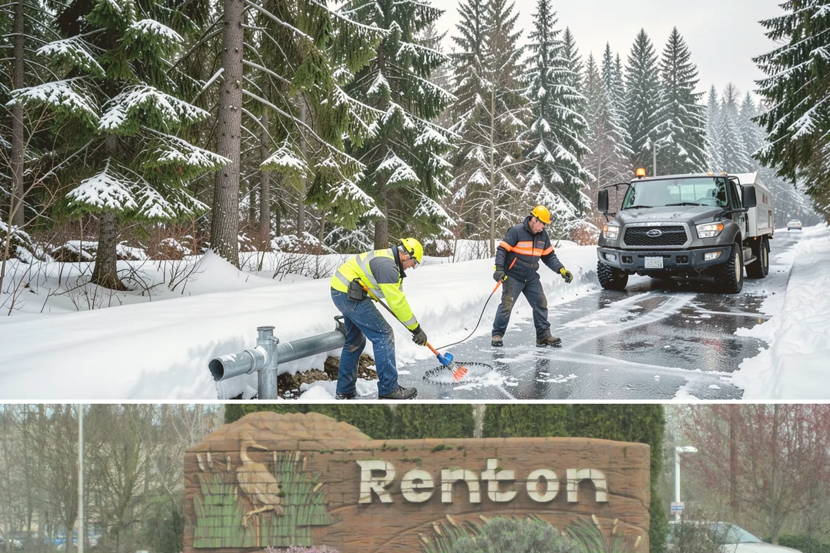 Early Morning Snow Removal in Renton, King County, WA - Early-morning clearing is most requested through the frost-prone stretch from late December into February.