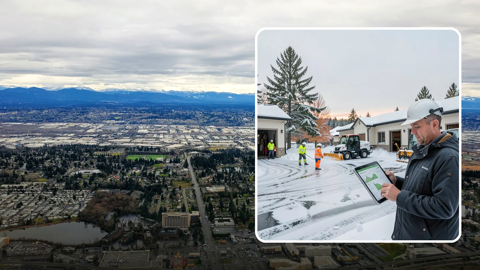 Early Morning Snow Removal in SeaTac, King County, WA - Pre-dawn service that clears overnight accumulation and refreeze just ahead of your opening rush.