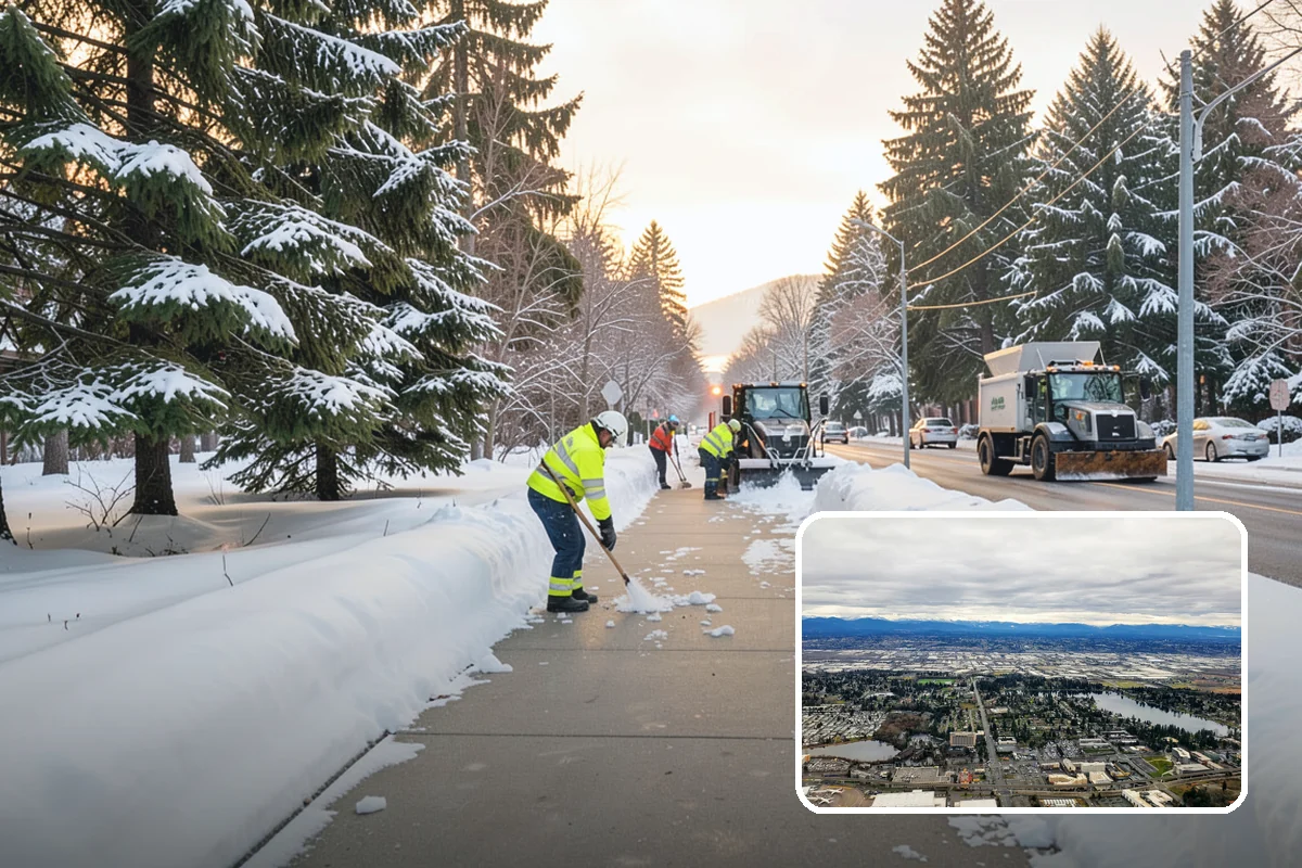 Early Morning Snow Removal in SeaTac, King County, WA - Focused on the critical pre-opening window