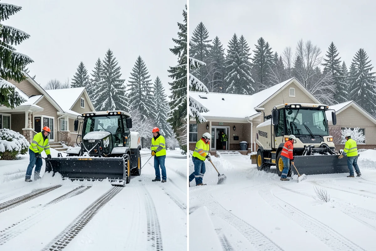 Early Morning Snow Removal in Shoreline, King County, WA - We set a clearing target keyed to your opening hour