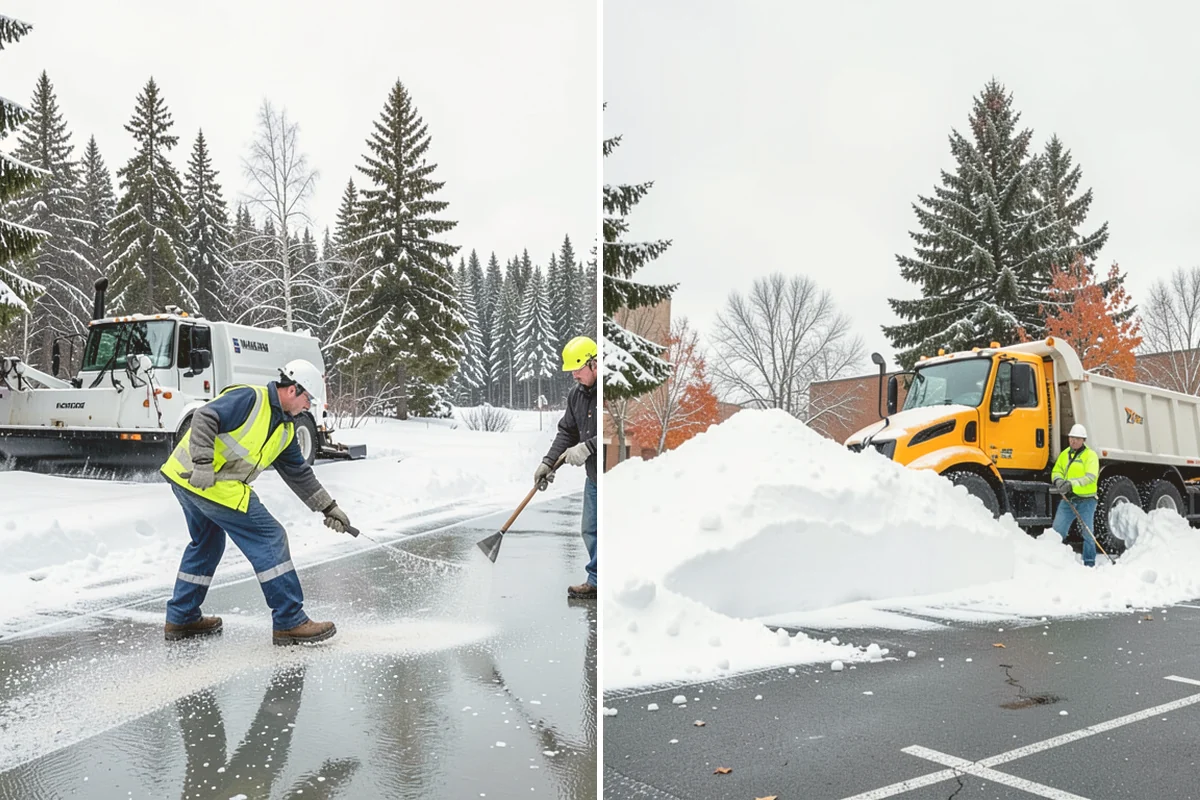 Early Morning Snow Removal in Snohomish, Snohomish County, WA - We set a clearing target keyed to your opening hour