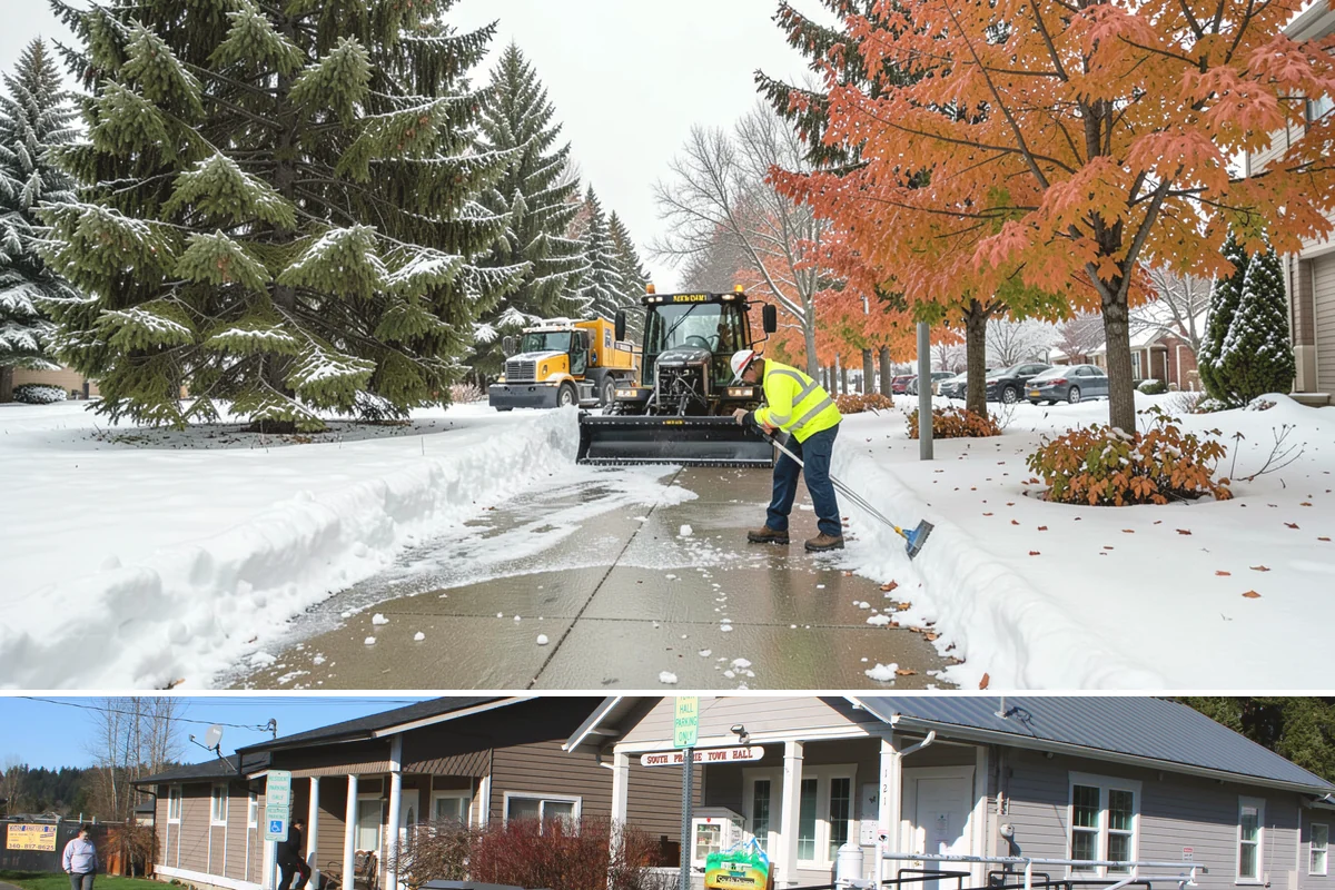 Early Morning Snow Removal in South Prairie, Pierce County, WA - Early-morning clearing is most requested through the frost-prone stretch from late December into February.