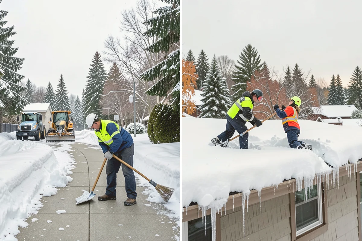 Early Morning Snow Removal in Stanwood, Snohomish County, WA - We set a clearing target keyed to your opening hour