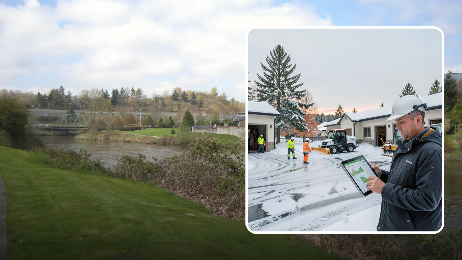 Early Morning Snow Removal in Tukwila, King County, WA - Pre-dawn service that clears overnight accumulation and refreeze just ahead of your opening rush.