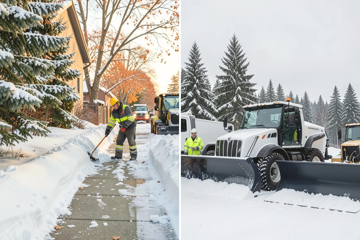 Early Morning Snow Removal in Tukwila, King County, WA - We set a clearing target keyed to your opening hour