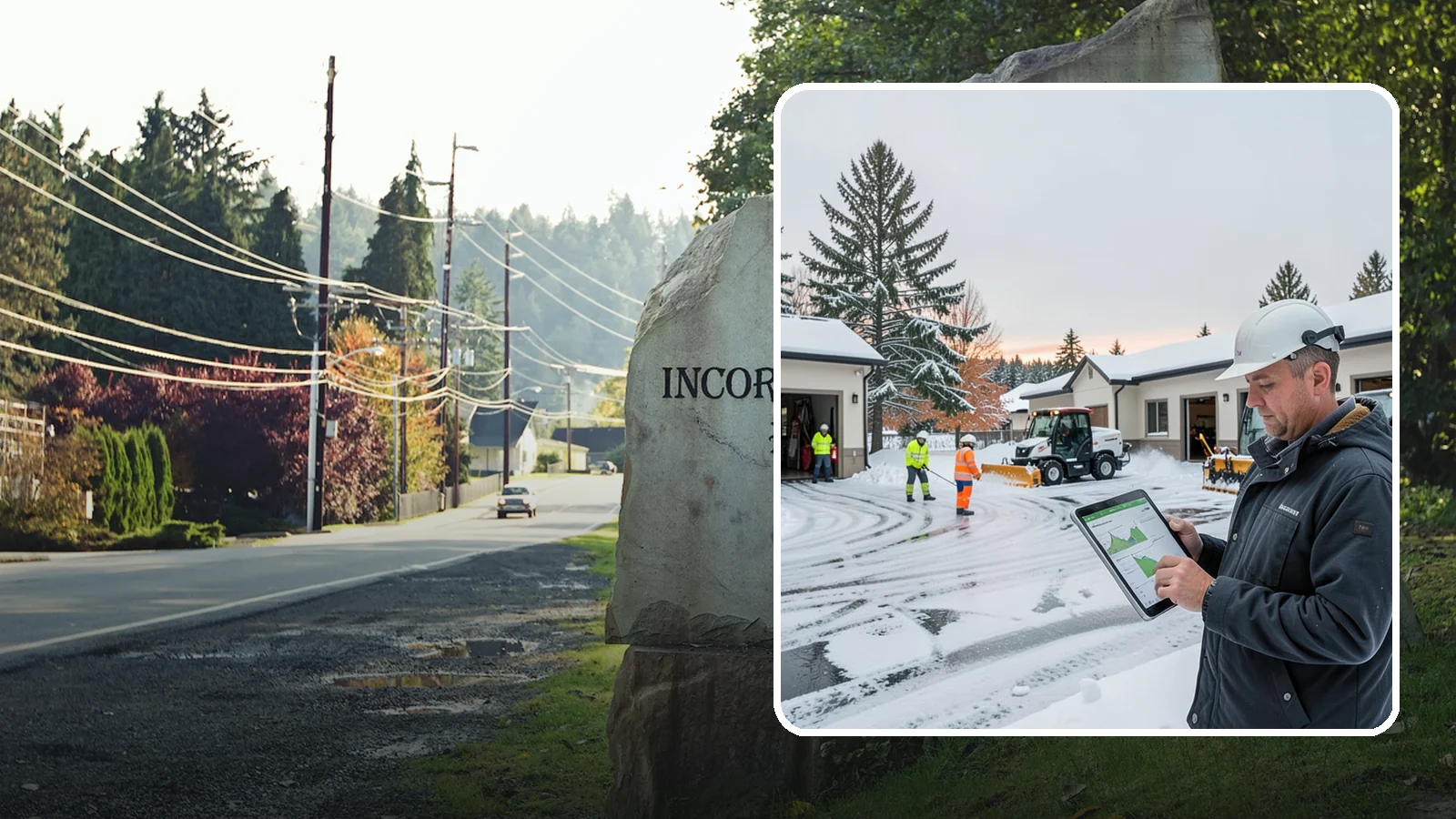 Early Morning Snow Removal in Wilkeson, Pierce County, WA - Pre-dawn service that clears overnight accumulation and refreeze just ahead of your opening rush.
