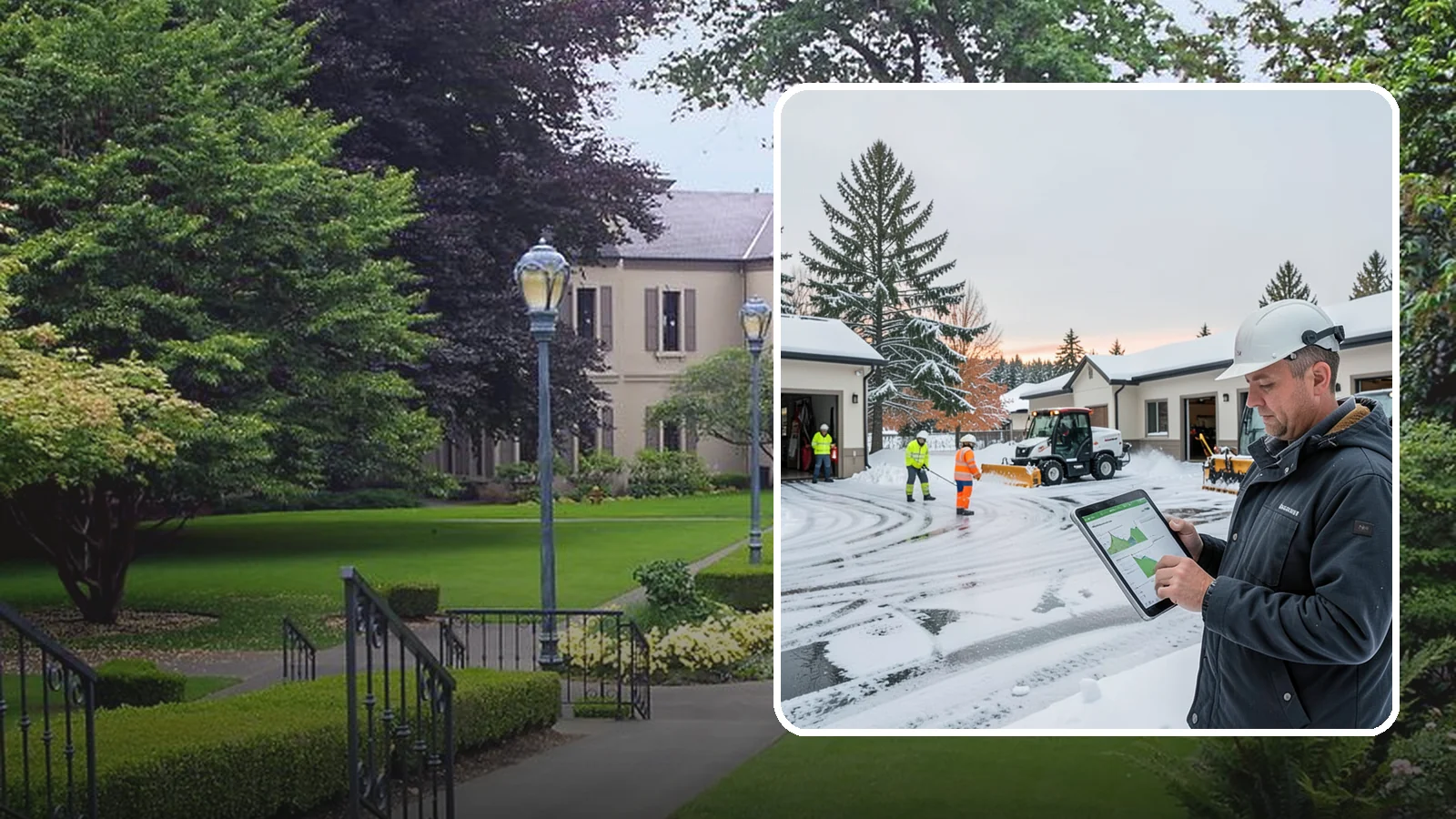 Early Morning Snow Removal in Woodinville, King County, WA - Pre-dawn service that clears overnight accumulation and refreeze just ahead of your opening rush.