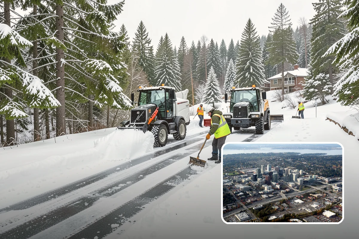 Eco-Friendly Deicing in Bellevue, King County, WA - Reduces chloride runoff to creeks and the Sound