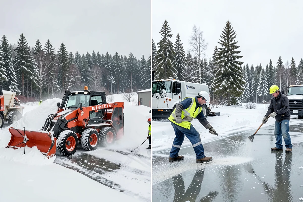 Eco-Friendly Deicing in Clyde Hill, King County, WA - Pretreat surfaces with brine to reduce total material