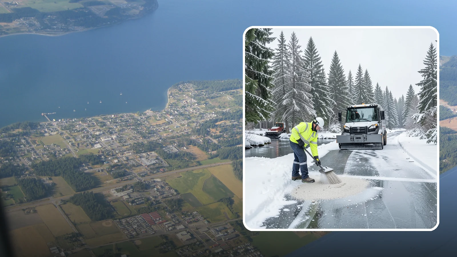 Eco-Friendly Deicing in Coupeville, Island County, WA - Eco-friendly deicing clears ice while minimizing runoff into the streams, wetlands, and Puget Sound waters that define our region.