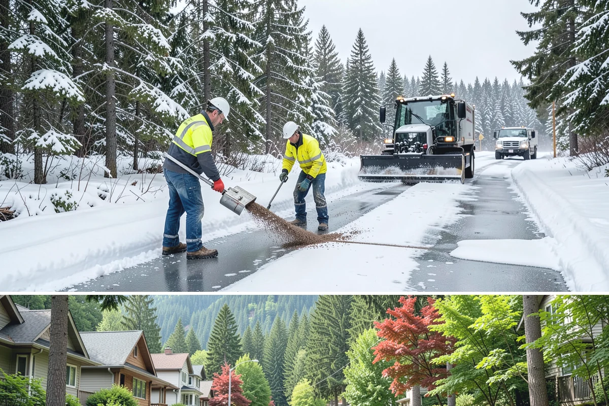 Eco-Friendly Deicing in Darrington, Snohomish County, WA - Eco-friendly deicing is applied throughout the November-to-March season, with pretreatment scheduled ahead of each forecasted...