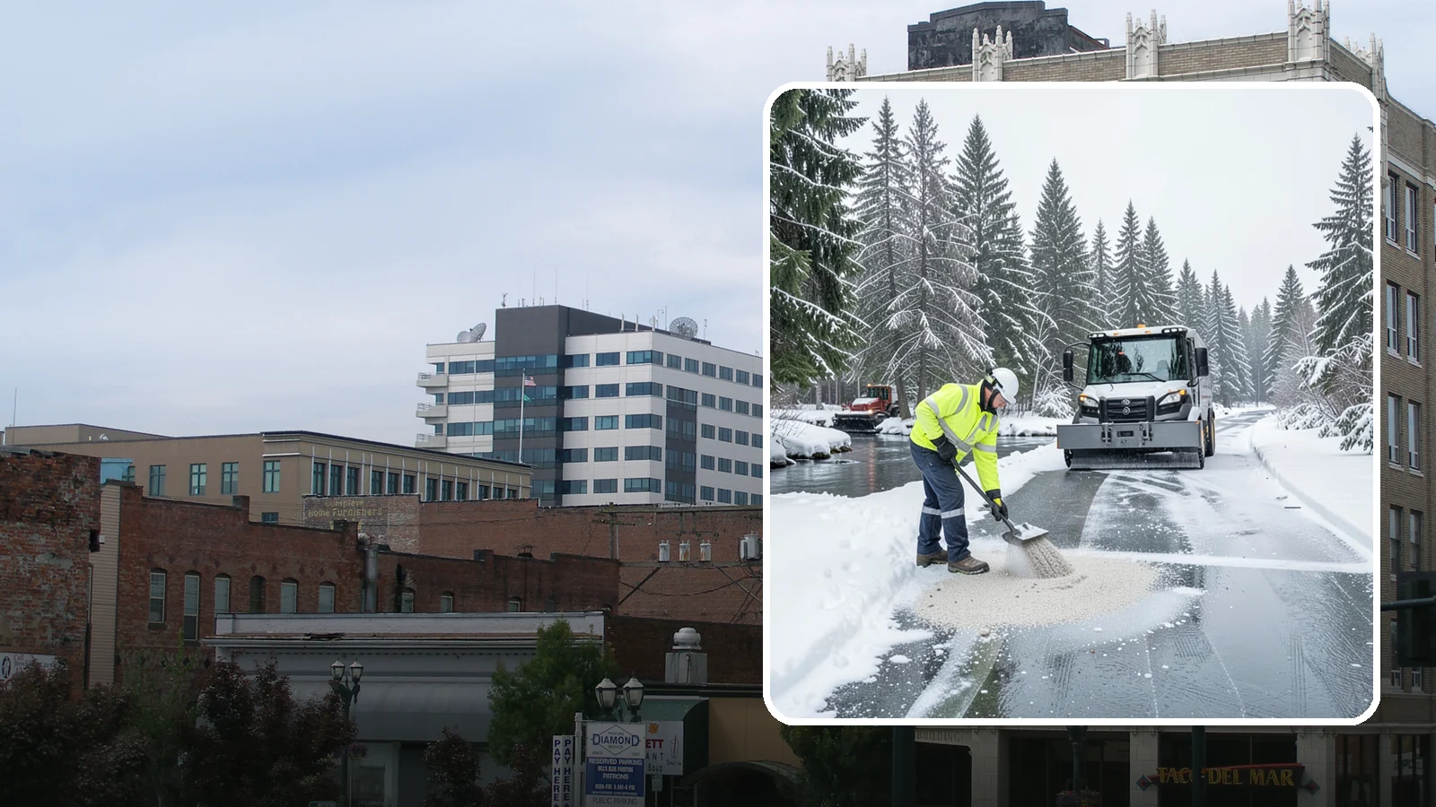 Eco-Friendly Deicing in Everett, Snohomish County, WA - Eco-friendly deicing clears ice while minimizing runoff into the streams, wetlands, and Puget Sound waters that define our region.