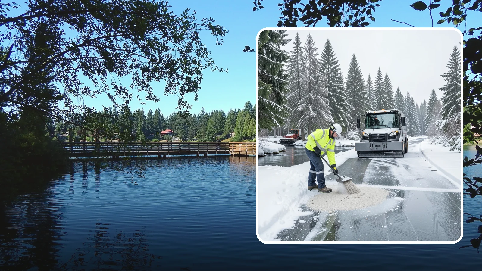 Eco-Friendly Deicing in Federal Way, King County, WA - Eco-friendly deicing clears ice while minimizing runoff into the streams, wetlands, and Puget Sound waters that define our region.