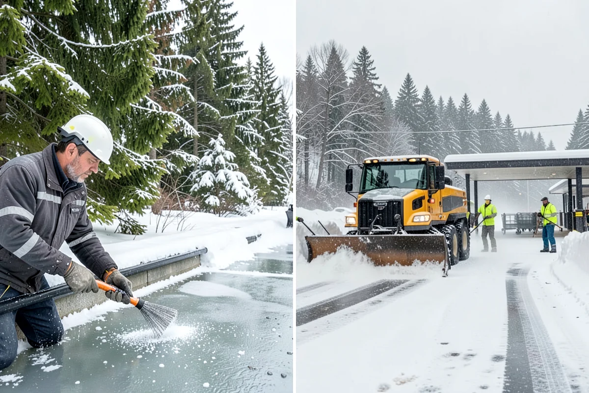 Eco-Friendly Deicing in Fircrest, Pierce County, WA - Pretreat surfaces with brine to reduce total material