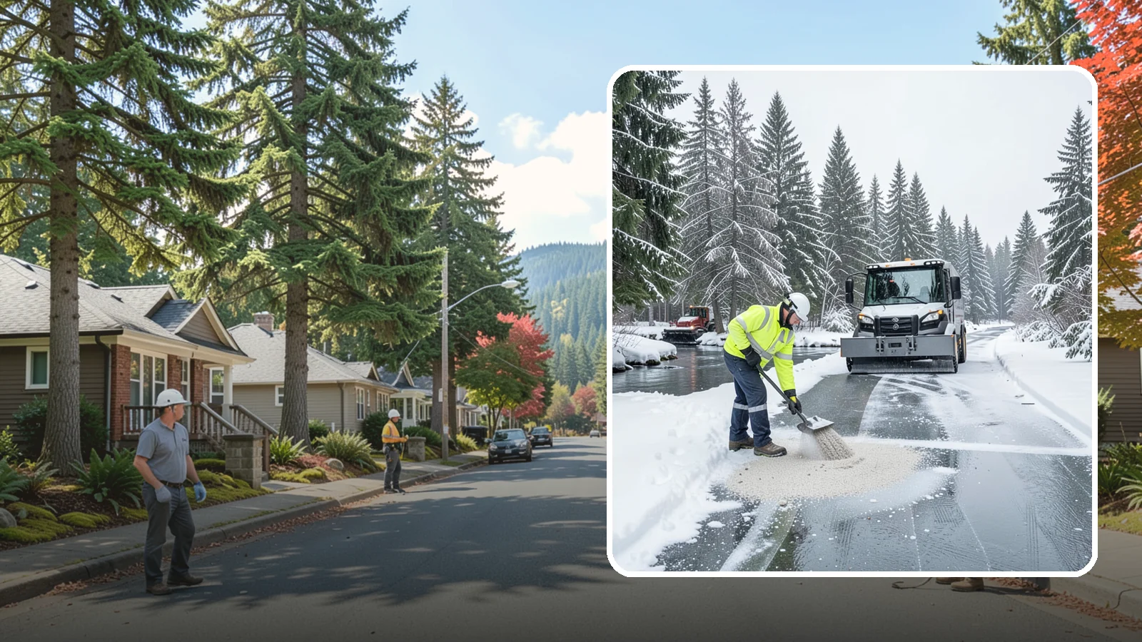 Eco-Friendly Deicing in Hunts Point, King County, WA - Eco-friendly deicing clears ice while minimizing runoff into the streams, wetlands, and Puget Sound waters that define our region.