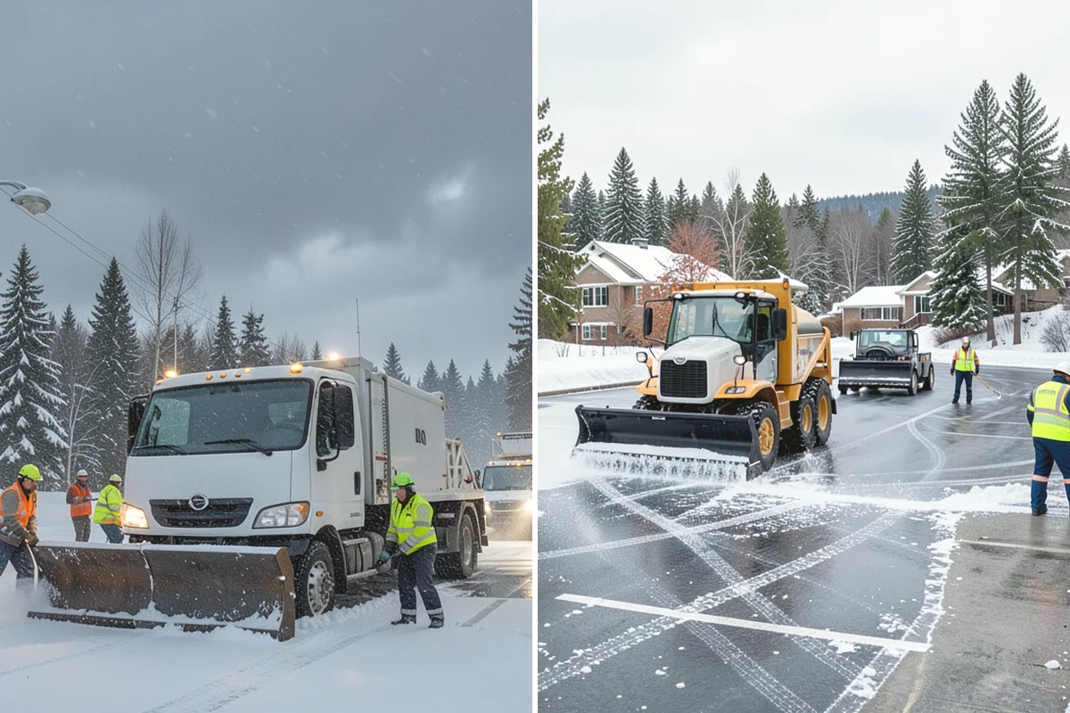 Eco-Friendly Deicing in Issaquah, King County, WA - Pretreat surfaces with brine to reduce total material
