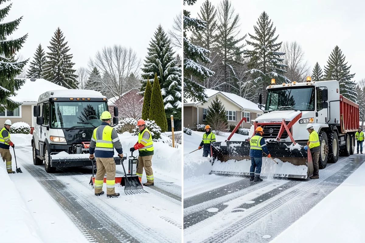 Eco-Friendly Deicing in Lake Forest Park, King County, WA - Pretreat surfaces with brine to reduce total material