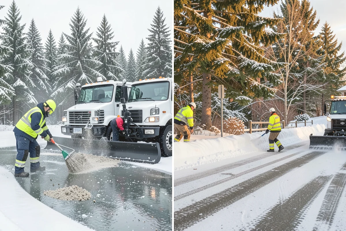 Eco-Friendly Deicing in Lake Stevens, Snohomish County, WA - Pretreat surfaces with brine to reduce total material