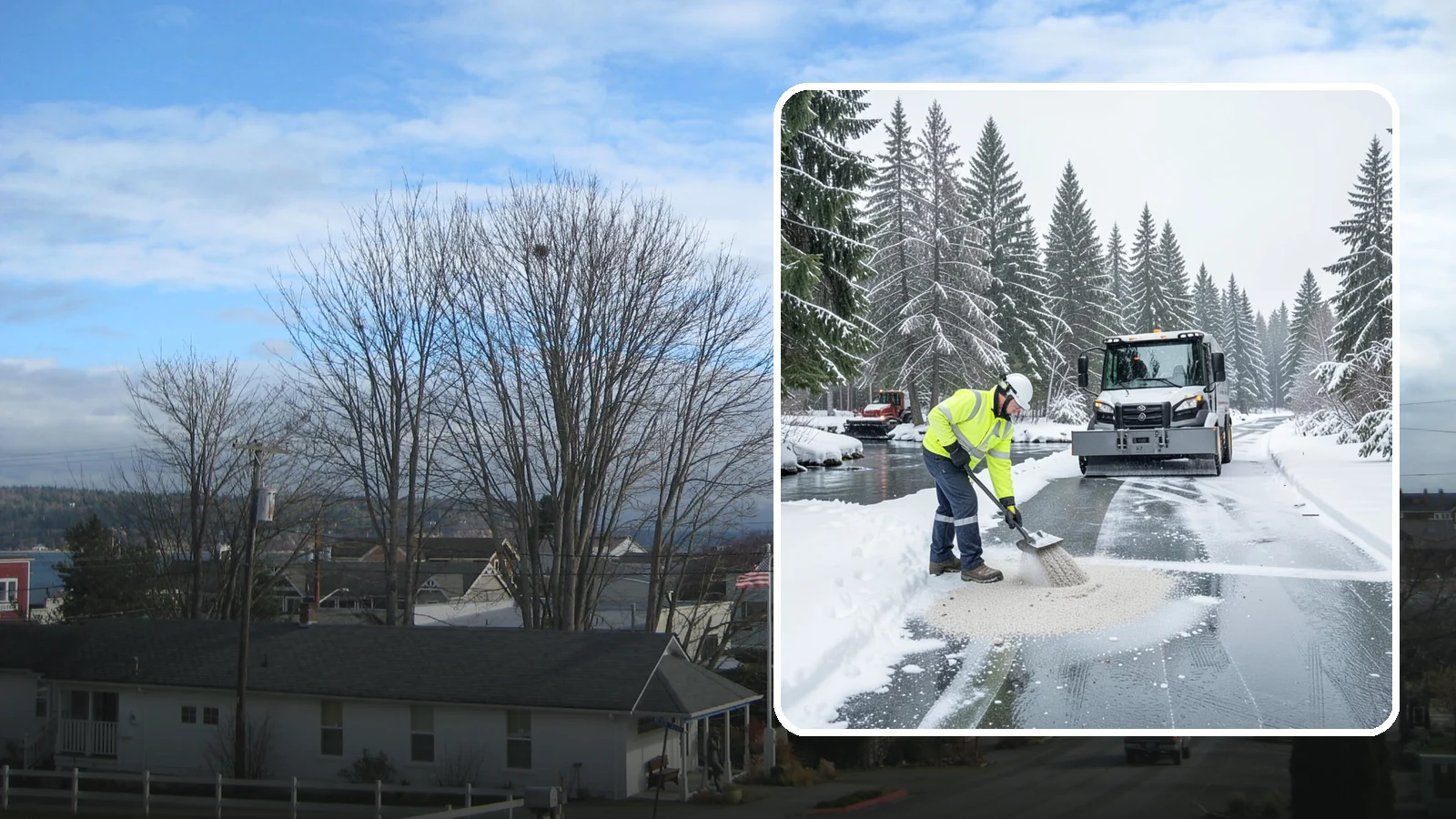 Eco-Friendly Deicing in Langley, Island County, WA - Eco-friendly deicing clears ice while minimizing runoff into the streams, wetlands, and Puget Sound waters that define our region.