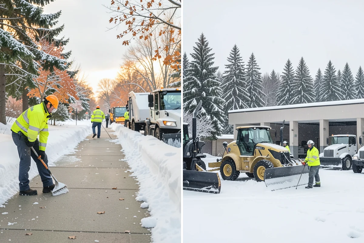 Eco-Friendly Deicing in Medina, King County, WA - Pretreat surfaces with brine to reduce total material