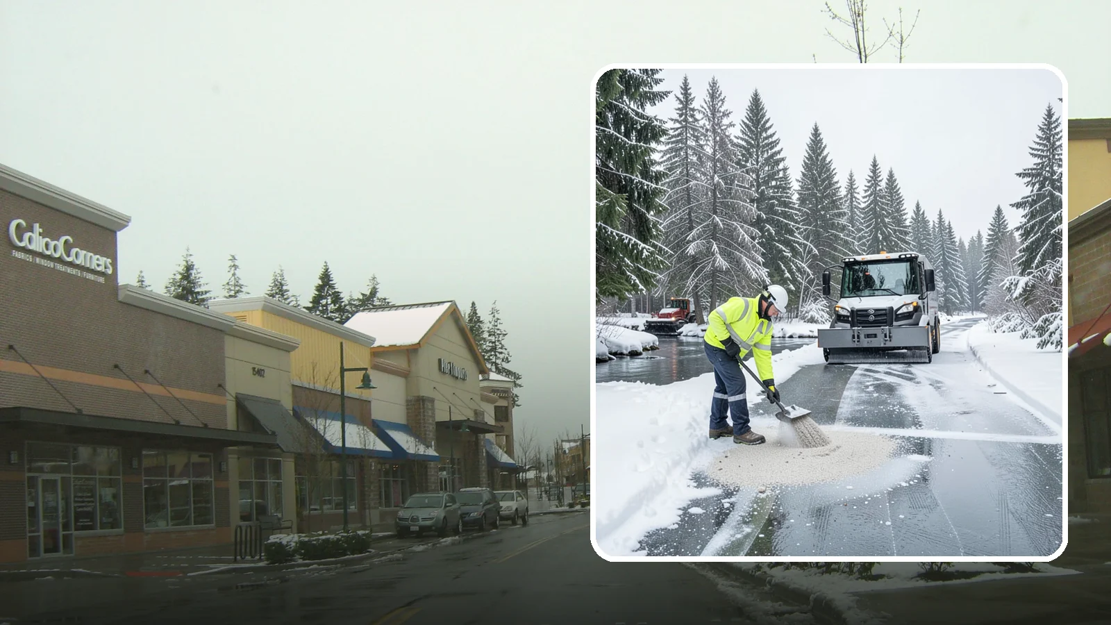 Eco-Friendly Deicing in Mill Creek, Snohomish County, WA - Eco-friendly deicing clears ice while minimizing runoff into the streams, wetlands, and Puget Sound waters that define our region.