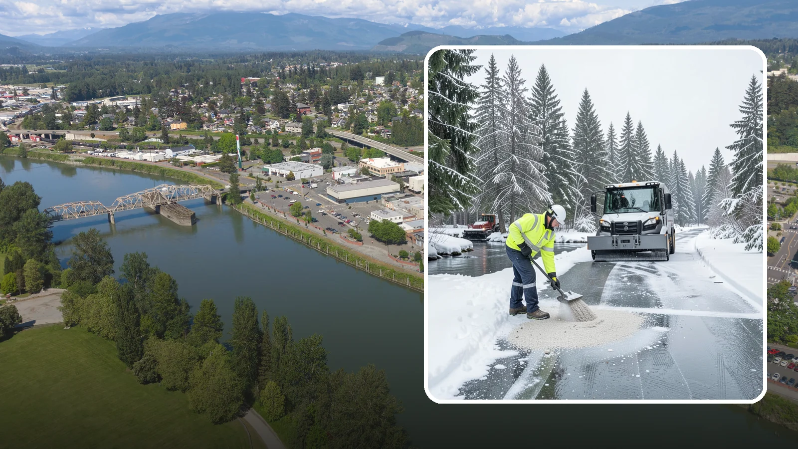 Eco-Friendly Deicing in Mount Vernon, Skagit County, WA - Eco-friendly deicing clears ice while minimizing runoff into the streams, wetlands, and Puget Sound waters that define our region.