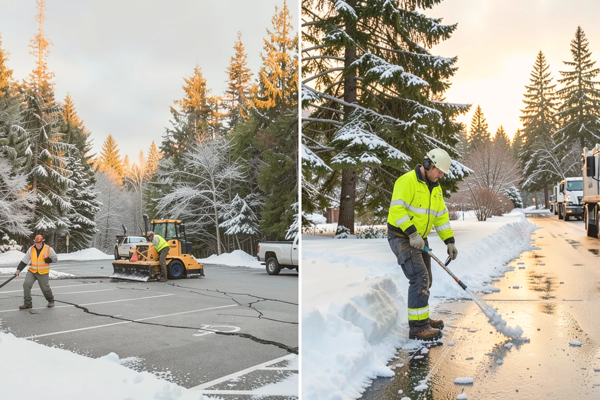 Eco-Friendly Deicing in Sammamish, King County, WA - Pretreat surfaces with brine to reduce total material