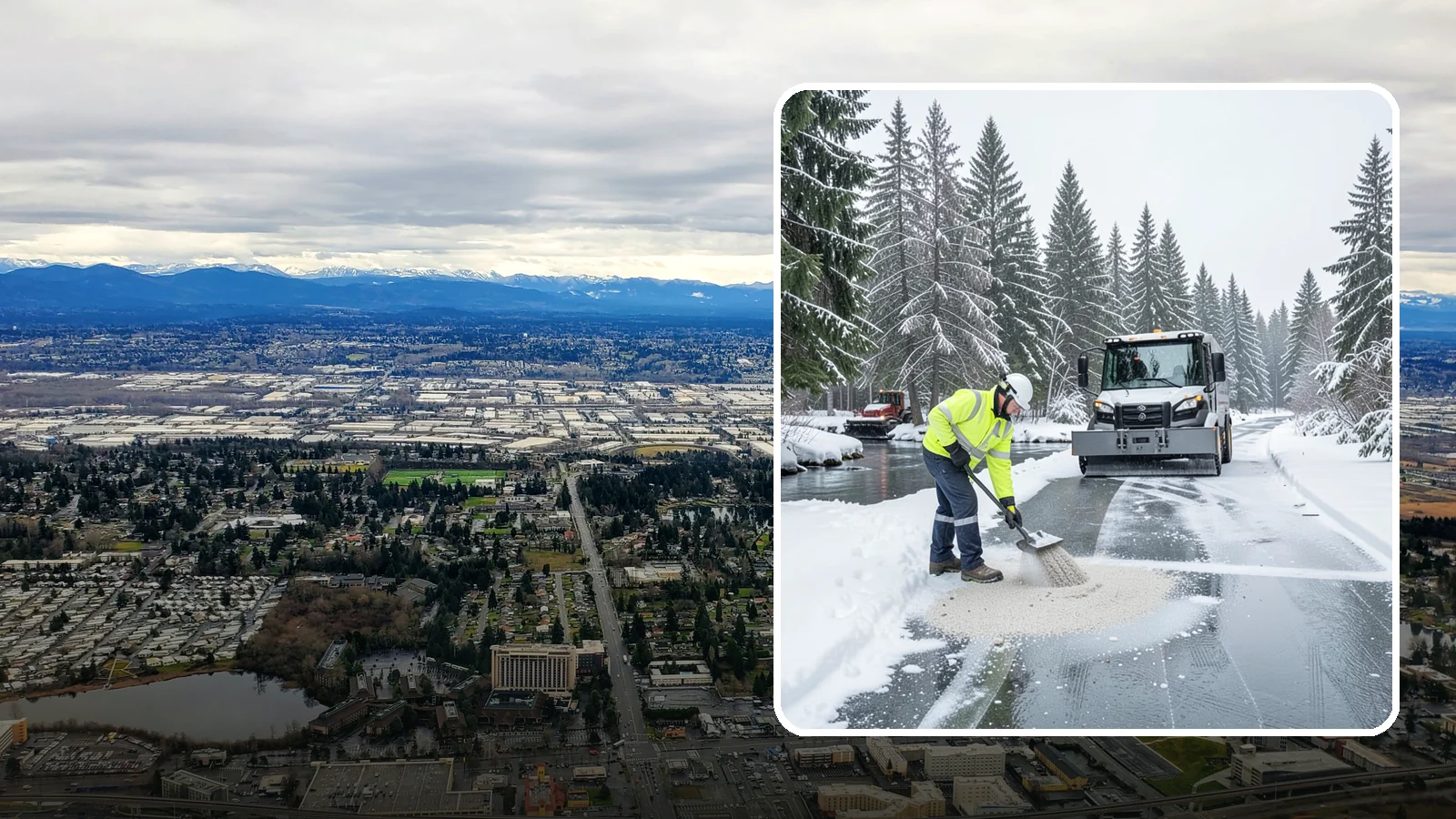 Eco-Friendly Deicing in SeaTac, King County, WA - Eco-friendly deicing clears ice while minimizing runoff into the streams, wetlands, and Puget Sound waters that define our region.