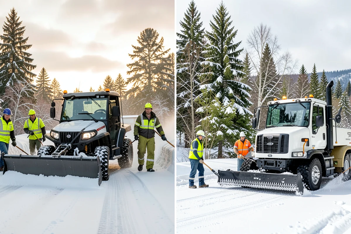 Eco-Friendly Deicing in Snoqualmie, King County, WA - Pretreat surfaces with brine to reduce total material