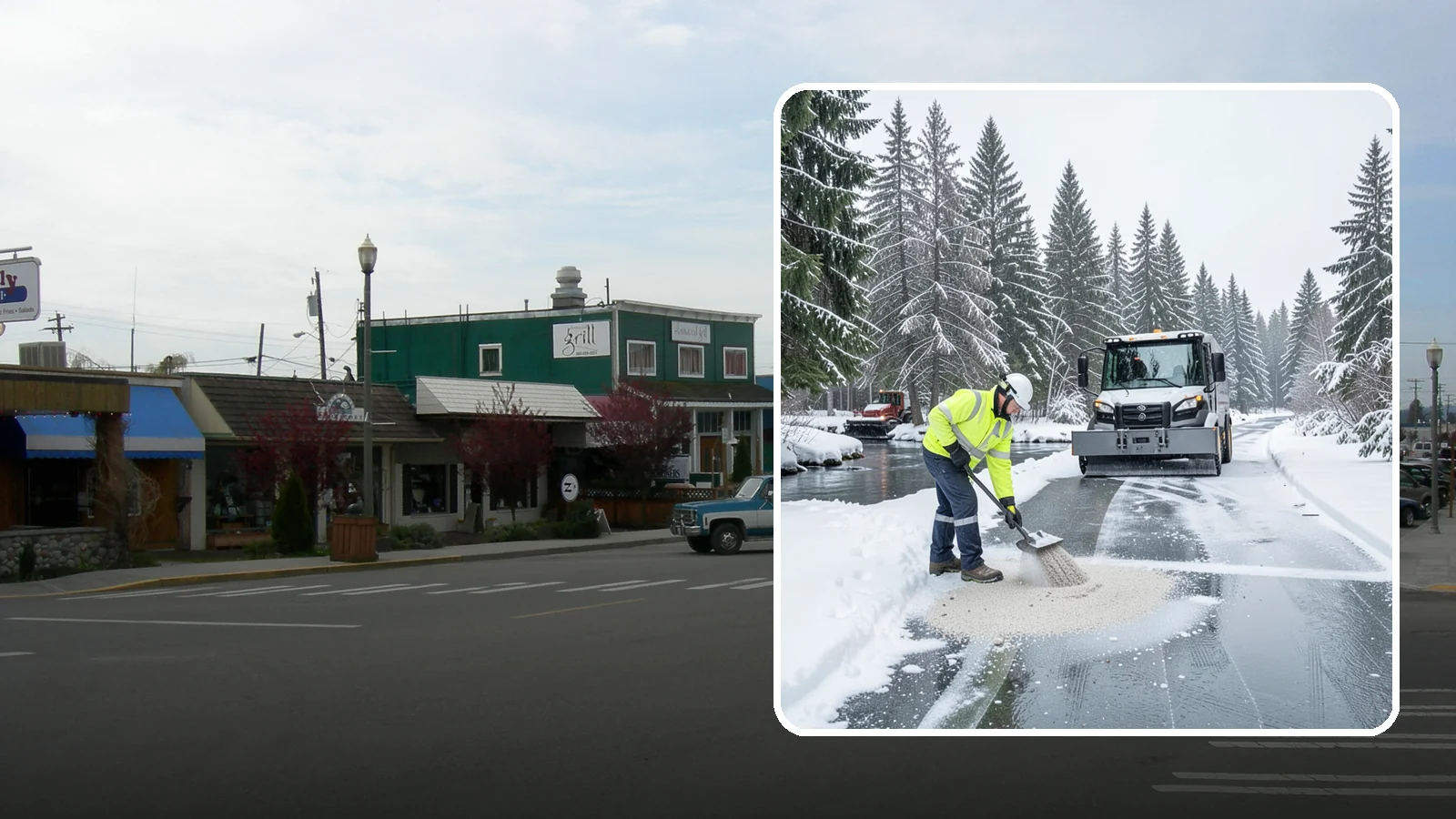 Eco-Friendly Deicing in Stanwood, Snohomish County, WA - Eco-friendly deicing clears ice while minimizing runoff into the streams, wetlands, and Puget Sound waters that define our region.