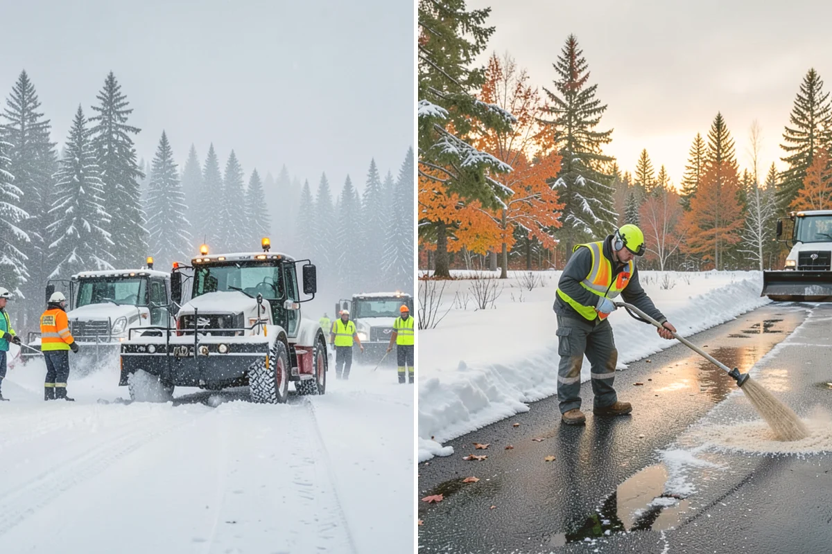 Eco-Friendly Deicing in Stanwood, Snohomish County, WA - Pretreat surfaces with brine to reduce total material