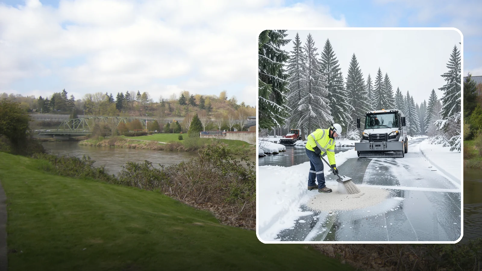 Eco-Friendly Deicing in Tukwila, King County, WA - Eco-friendly deicing clears ice while minimizing runoff into the streams, wetlands, and Puget Sound waters that define our region.