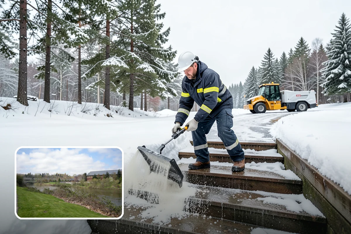 Eco-Friendly Deicing in Tukwila, King County, WA - Reduces chloride runoff to creeks and the Sound