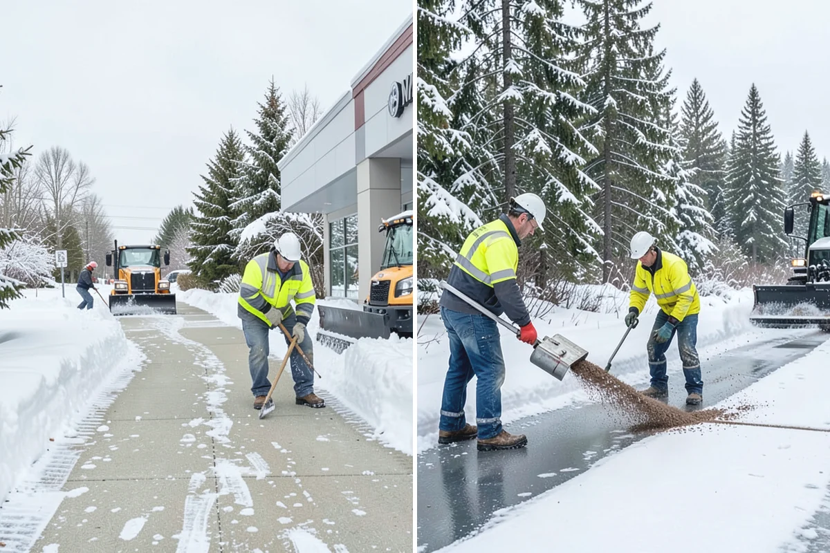 Eco-Friendly Deicing in Wilkeson, Pierce County, WA - Pretreat surfaces with brine to reduce total material