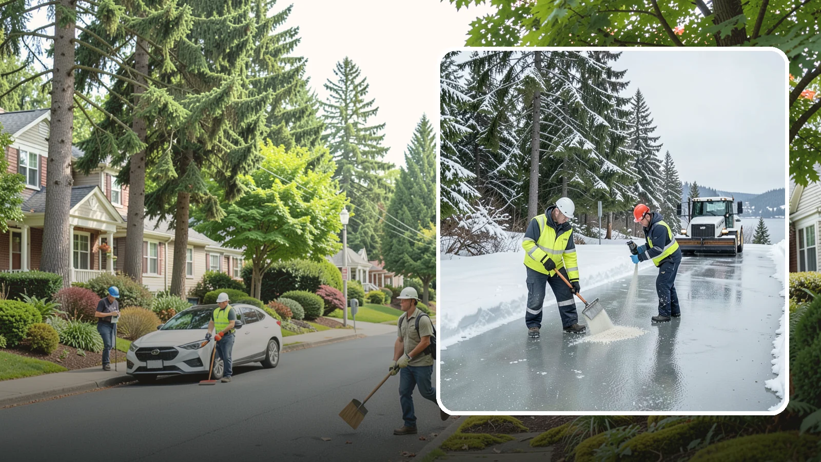 Eco-Friendly Ice Melt in Beaux Arts Village, King County, WA - Eco-friendly ice melt uses lower-impact deicers that protect Puget Sound waterways, soil, and native plantings.