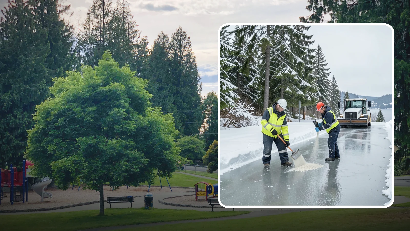Eco-Friendly Ice Melt in Bonney Lake, Pierce County, WA - Eco-friendly ice melt uses lower-impact deicers that protect Puget Sound waterways, soil, and native plantings.