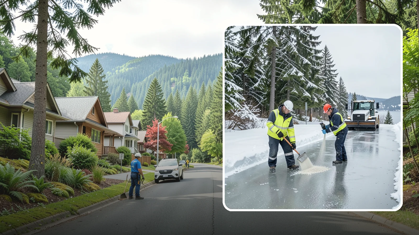 Eco-Friendly Ice Melt in Darrington, Snohomish County, WA - Eco-friendly ice melt uses lower-impact deicers that protect Puget Sound waterways, soil, and native plantings.