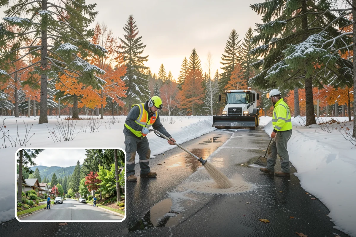 Eco-Friendly Ice Melt in Darrington, Snohomish County, WA - Lower chloride load protects salmon streams and shellfish beds