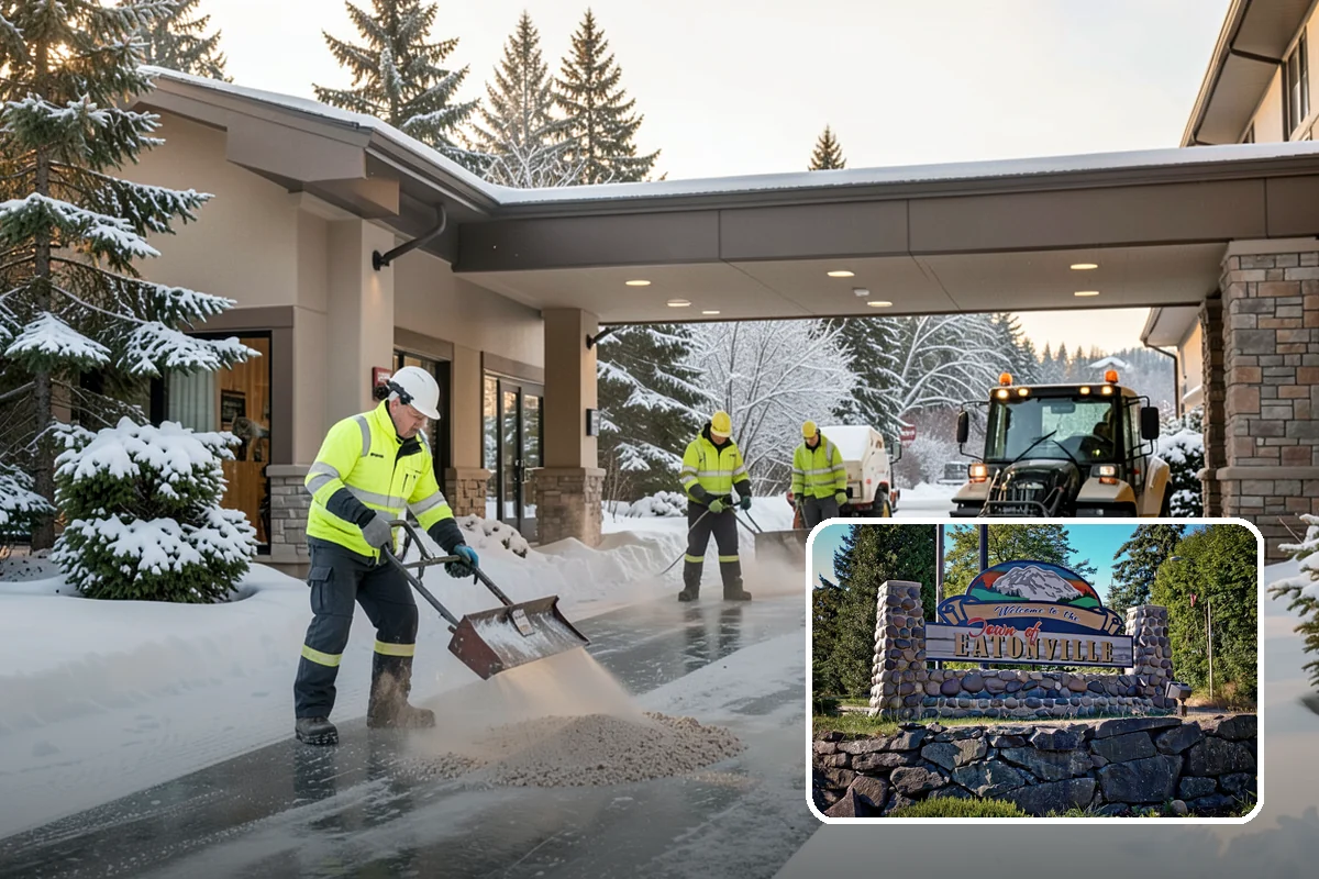 Eco-Friendly Ice Melt in Eatonville, Pierce County, WA - Lower chloride load protects salmon streams and shellfish beds