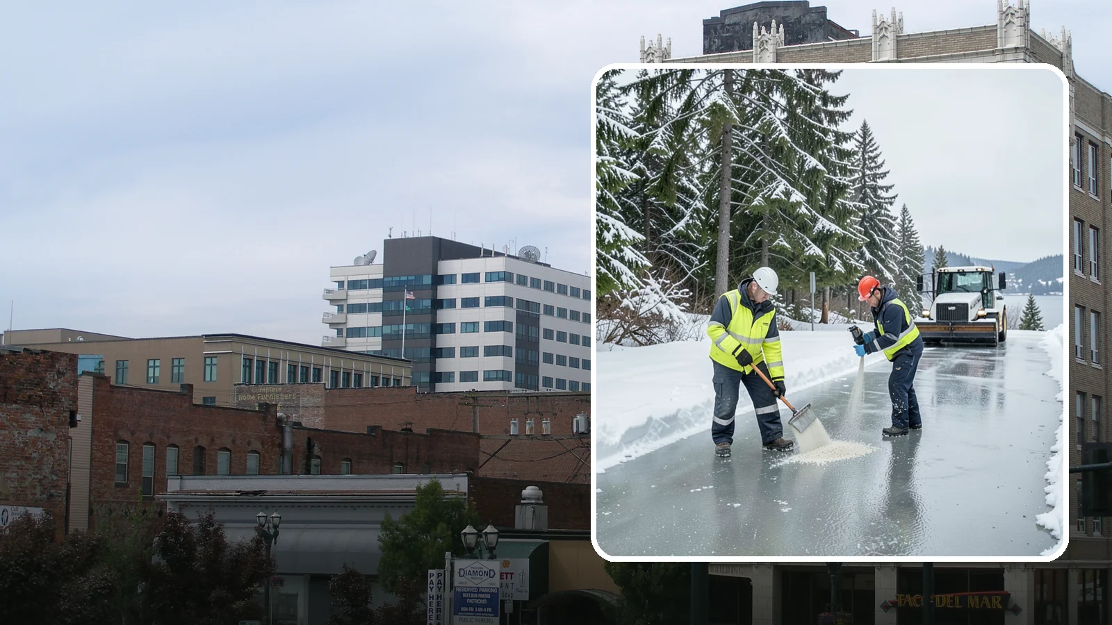 Eco-Friendly Ice Melt in Everett, Snohomish County, WA - Eco-friendly ice melt uses lower-impact deicers that protect Puget Sound waterways, soil, and native plantings.