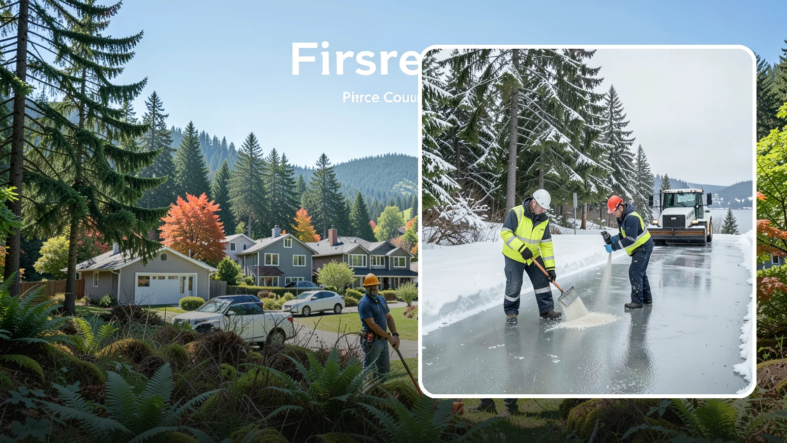 Eco-Friendly Ice Melt in Fircrest, Pierce County, WA - Eco-friendly ice melt uses lower-impact deicers that protect Puget Sound waterways, soil, and native plantings.