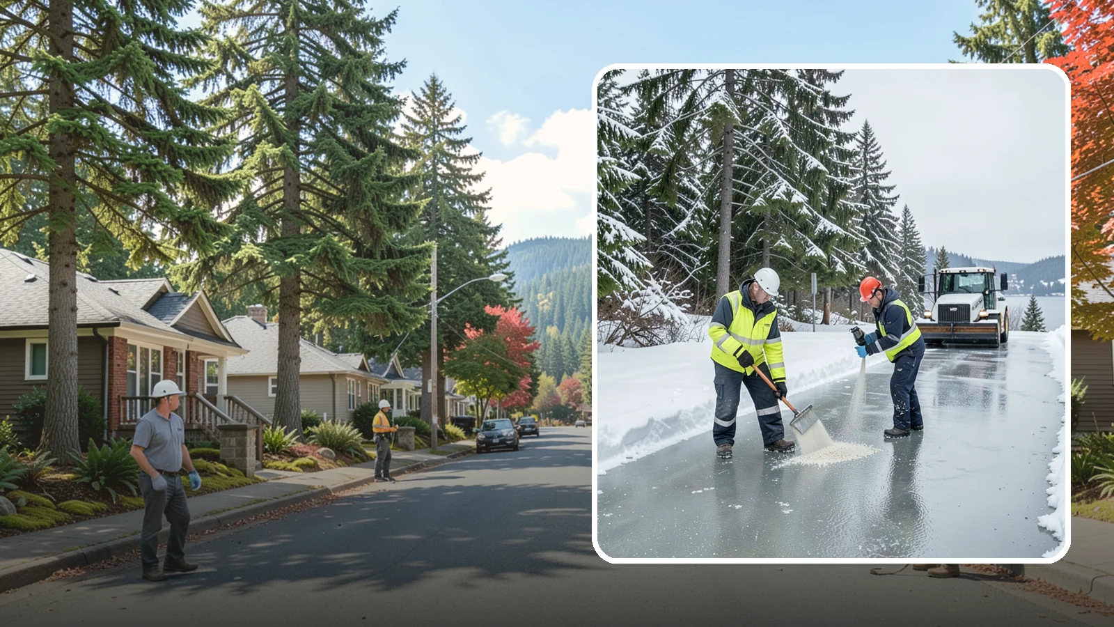 Eco-Friendly Ice Melt in Hunts Point, King County, WA - Eco-friendly ice melt uses lower-impact deicers that protect Puget Sound waterways, soil, and native plantings.