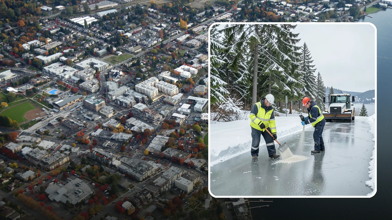 Eco-Friendly Ice Melt in Kirkland, King County, WA - Eco-friendly ice melt uses lower-impact deicers that protect Puget Sound waterways, soil, and native plantings.