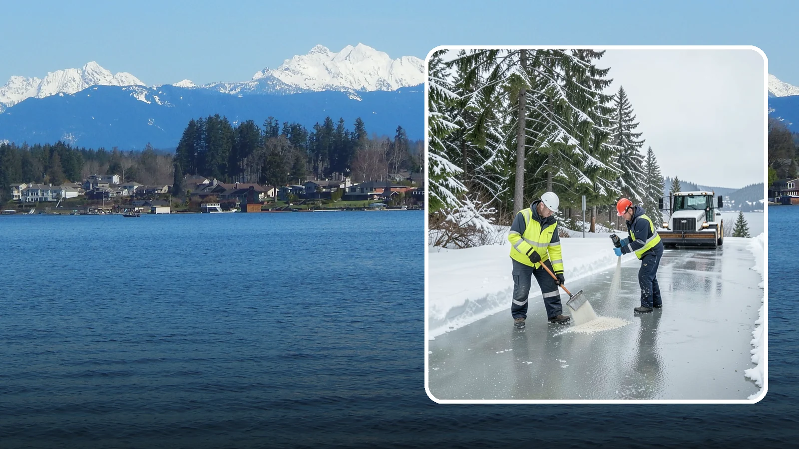Eco-Friendly Ice Melt in Lake Stevens, Snohomish County, WA - Eco-friendly ice melt uses lower-impact deicers that protect Puget Sound waterways, soil, and native plantings.