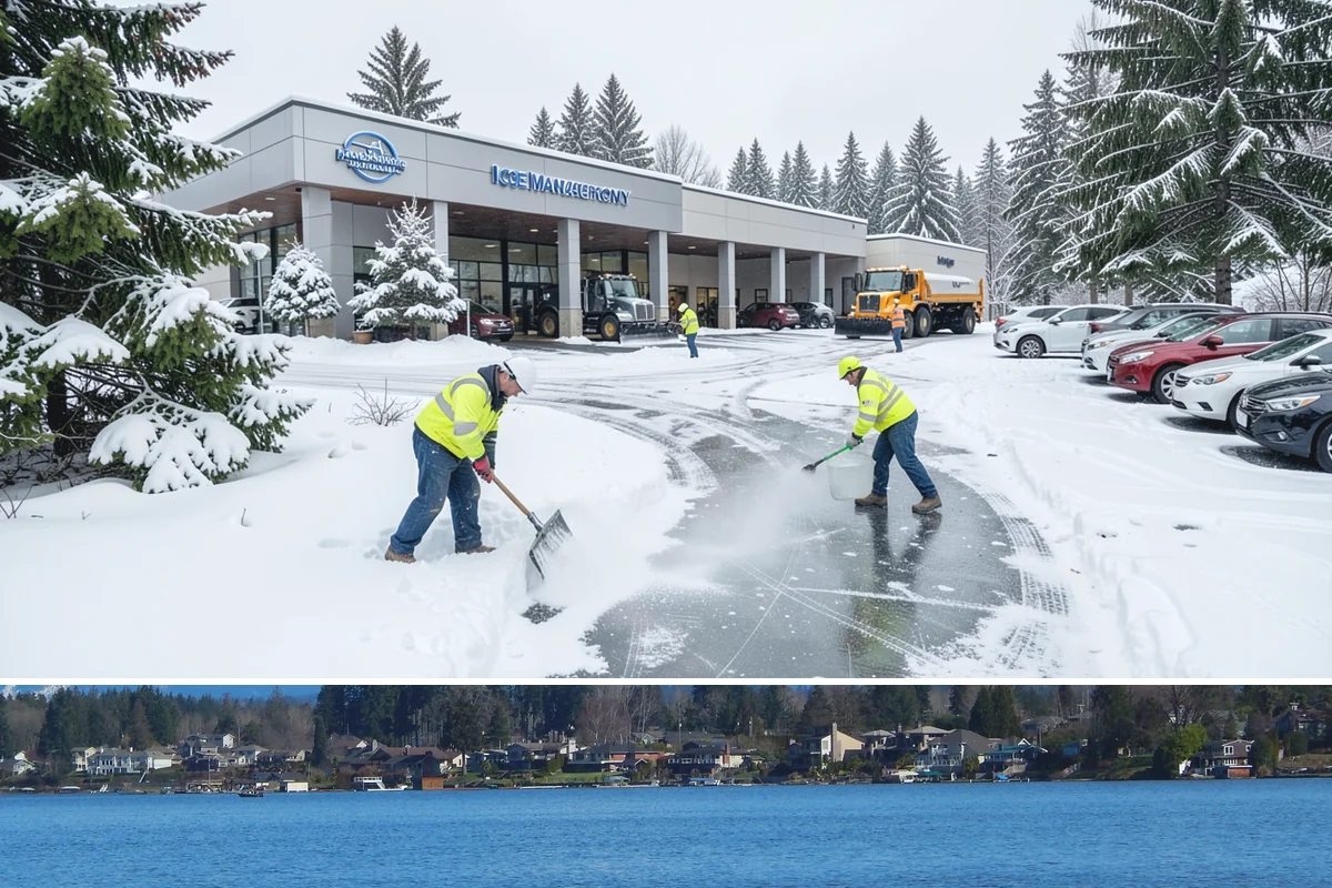 Eco-Friendly Ice Melt in Lake Stevens, Snohomish County, WA - Eco-friendly ice melt is applied throughout the winter on environmentally sensitive properties whenever ice threatens.