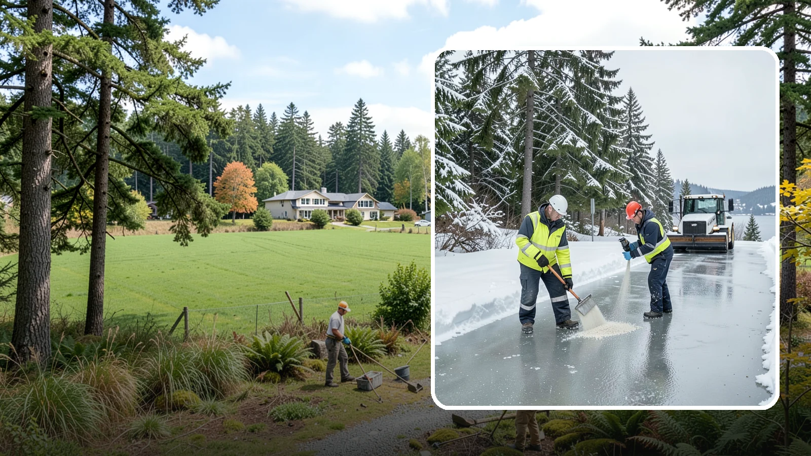 Eco-Friendly Ice Melt in Lyman, Skagit County, WA - Eco-friendly ice melt uses lower-impact deicers that protect Puget Sound waterways, soil, and native plantings.
